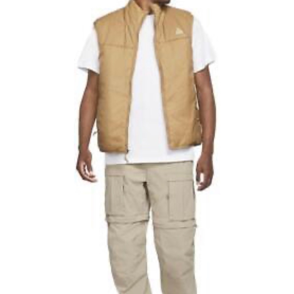 NIKE ACG Rope de Dope Men’s Insulated Packable Vest Golden Beige L Large - Picture 2 of 14